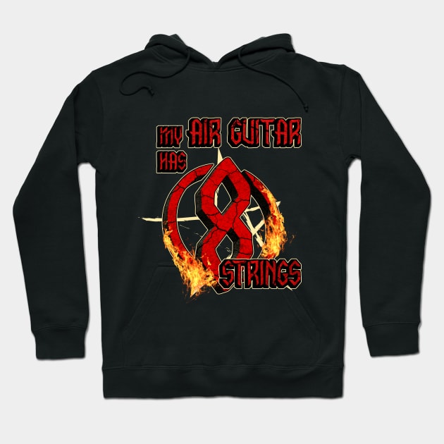 My Air Guitar Has 8 Strings Hoodie by Made by Popular Demand